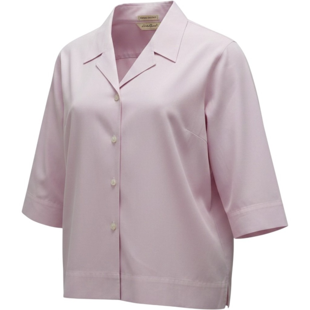 Eddie Bauer Button Up Women L Pink Cotton Casual EUC